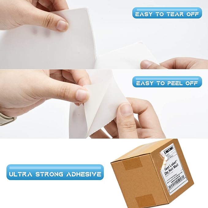 MFLABEL 4x6 Thermal Shipping Labels - 80 Rolls of 250, Perforated & Smudge-Proof Direct Thermal Labels Compatible with Rollo, Zebra, for Amazon UPS FedEx Shopify