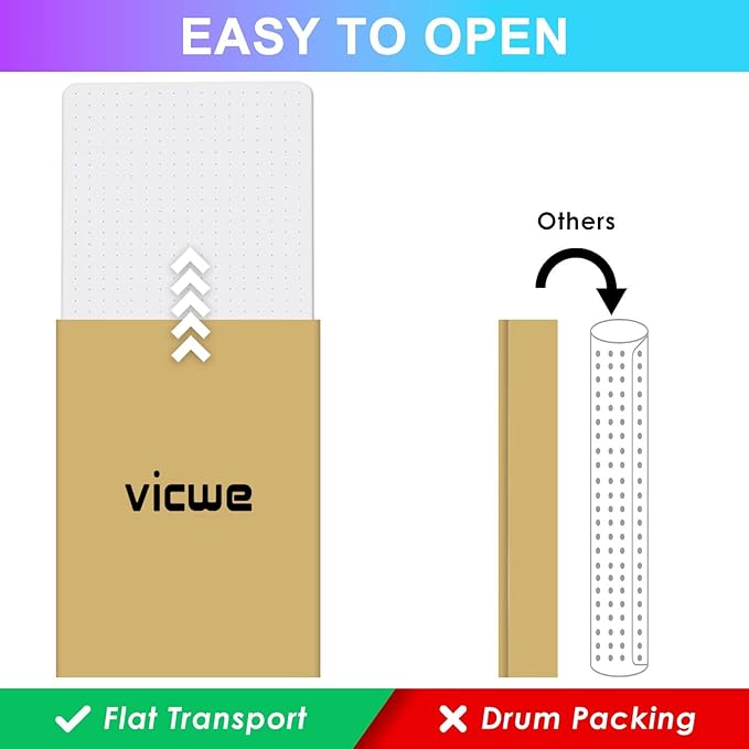 Vicwe Office Chair Mat for Carpet, 32'' x 55'' Computer Desk Chair Mat for Carpeted Floors, Easy Rolling Hard Mat for Office Chair on Carpets, Anti-Slip Carpet Protector Mat Clear,Ship Flat