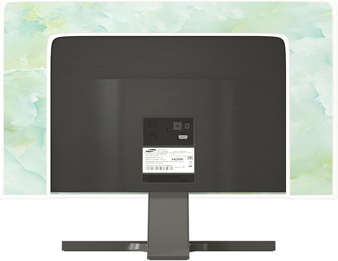 Baocicco Sage Green Marble Waterproof 22, 23, 24, 25 Inch Anti-Static Dustproof LCD/LED/HD Abstract Creative Desige Monitor Accessories Laptop TV LCD Screen Texture Monitor Decoration for Tablet