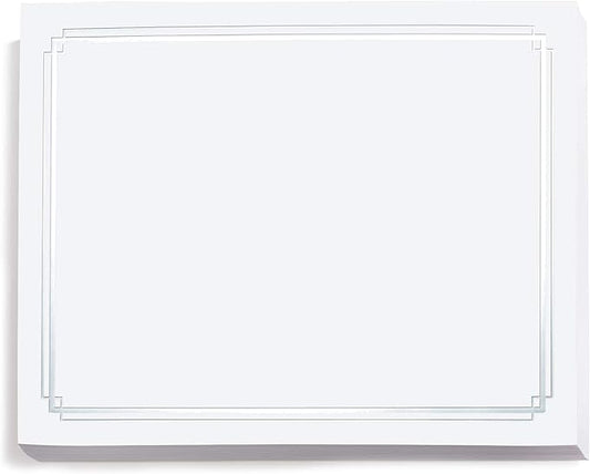 PaperDirect Foil Elegance Specialty Certificates, 50 Sheets of 38lb White Paper, 8½" x 11", Double Pearl Foil Border, Perfect for Awards, Students, Employees, Volunteers, Course Completion, Diplomas