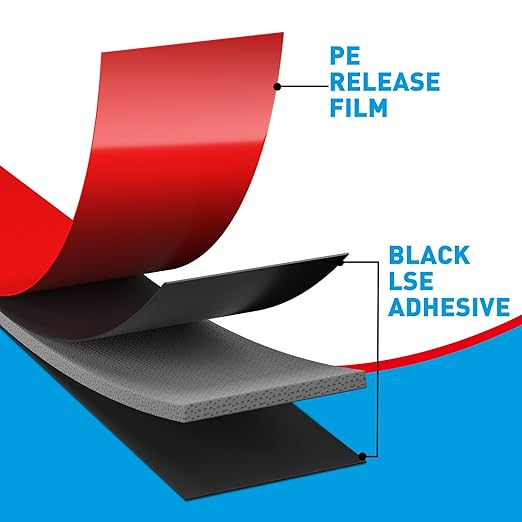 EMITEVER Double Sided Tape Heavy Duty, Tesa Adhesive Mounting Tape Waterproof, 0.94IN x 18FT Strong Acrylic Foam Tape for Walls, Automotive, Home Office Decor