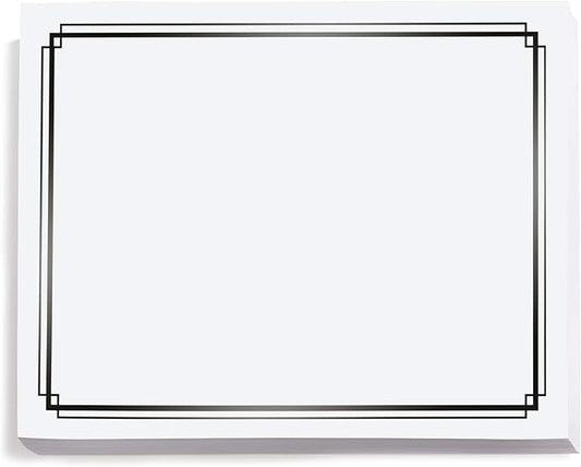 PaperDirect Foil Elegance Specialty Certificates, 50 Sheets of 38lb White Paper, 8½" x 11", Double Black Foil Border, Perfect for Awards, Students, Employees, Volunteers, Course Completion, Diplomas