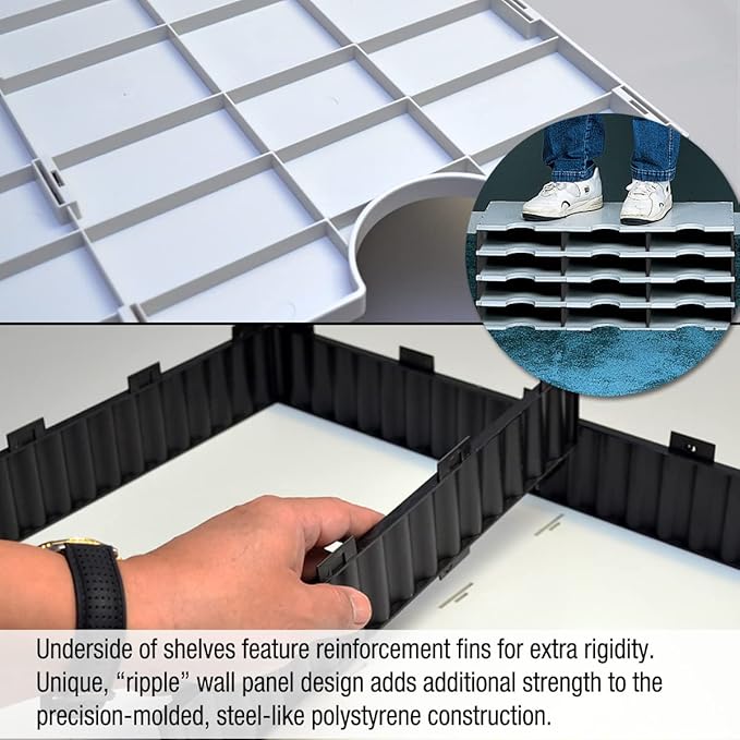 Desktop Organizer 6 Letter Tray Sorter Plus Riser Base, 3 Supply & 3 Storage Drawers - Ultimate Office TierDrop Plus Stores All of Your Documents and Supplies in One Compact Modular System