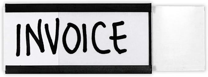 SmartSign Magnetic 'C' Channel Card Holders for Metal Racks and Shelves | 1" x 2" Pack of 25