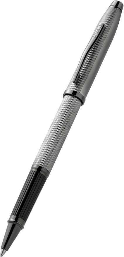 Cross Century II Polished Slate Gray Engraved Diamond Pattern with Slate Gray PVD Appointments Selectip Rollerball Pen