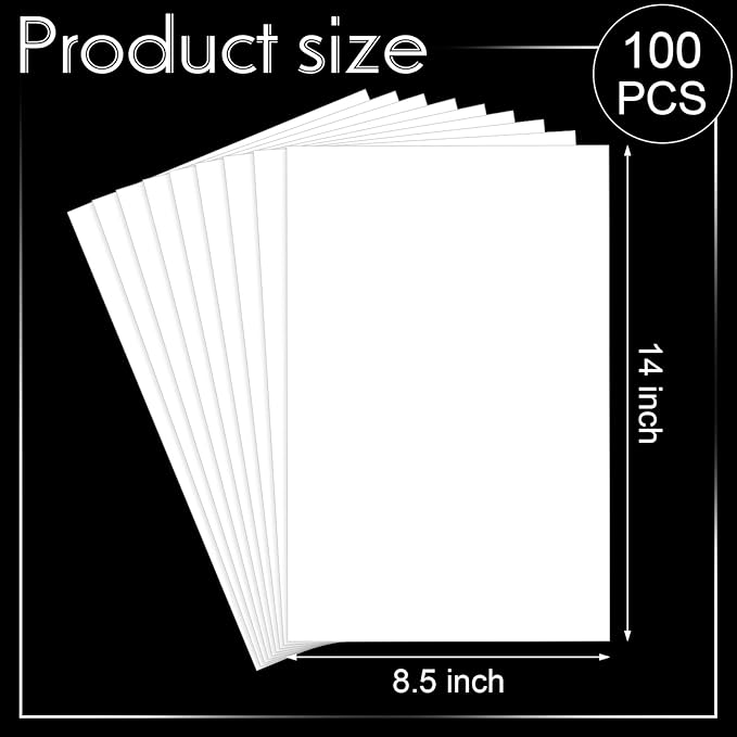 Mepase 100 Sheets Legal Size Cardstock 8.5" x 14" White Paper, 65lb Card Stock Legal Size Printer Paper for Menus Printing, Documents, Programs, Business, Invitations, DIY Cards