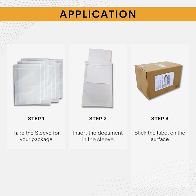 1000 Pack 6"x9" Shipping Label Sleeves – Clear Self-Adhesive Packing Slip Pouches, Waterproof Packing List Envelopes – Ideal for Shipping Documents, Mailing Labels, Invoices & Packing Slips