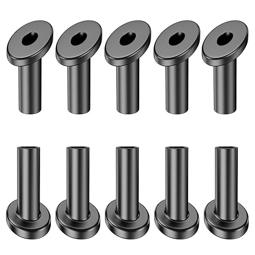 BLIKA 20 Pack 25 30 35 Degree 1/8" Black Cable Railing Angle Beveled Protector Sleeves, T316 Stainless Steel, Angle Protector Sleeves Deck Stair Cable Railing Hardware Kit for Wood Posts