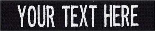 Custom Uniform Name Tapes Solid Colors. Black Webbing, 3.5 Inch Sew on