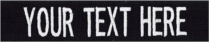 Custom Uniform Name Tapes Solid Colors. Made in The U.S.A. Ships Under 24 Hours. Black Webbing, 5 Inch Sew on