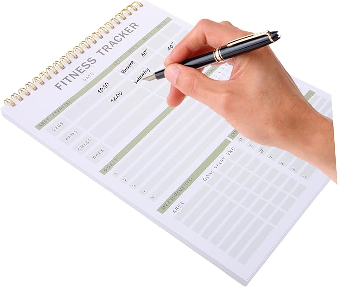 GALPADA Fitness Journal Notebook for Men and Women Workout Planner Detailed Tracking Calendar and Diet Tracker for Gym Training and Weight Loss Goals