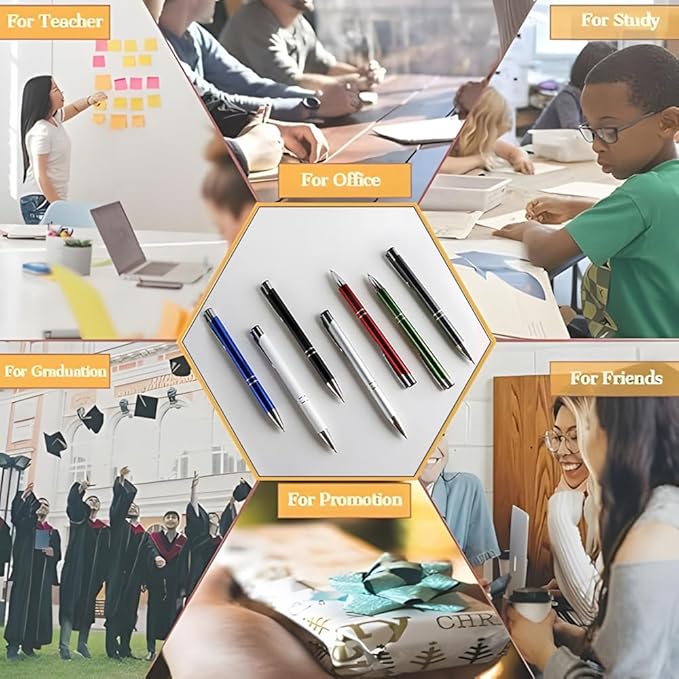 Yucold Customized ballpoint pens in bulk, personalized ballpoint pens with free engraving, for use in companies, enterprises, graduation anniversaries (Rose gold,130)