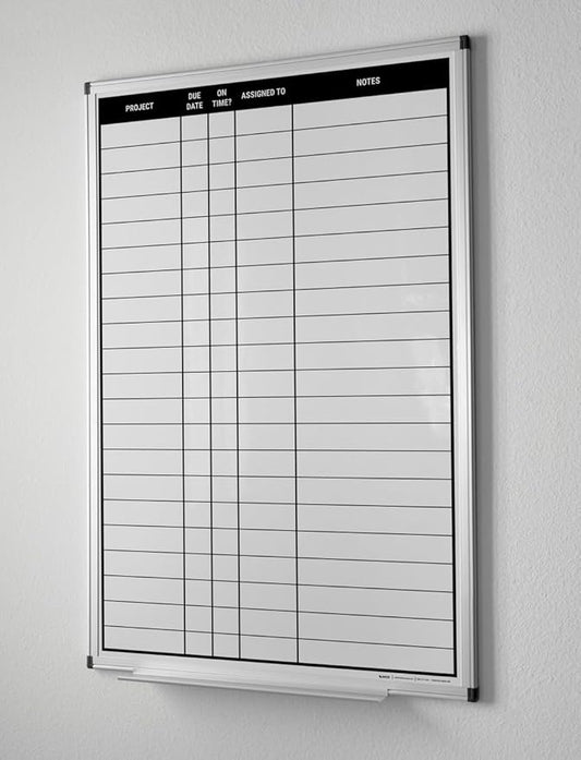 Project Planning Portrait Whiteboard - 60"x 40"
