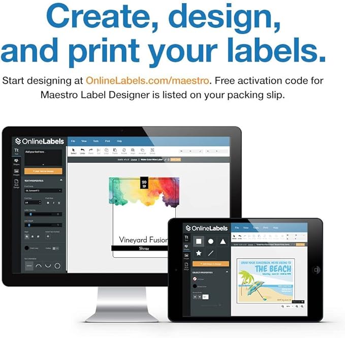 Neon Red Address Labels - 2.625 x 1 - Pack of 3,000 Labels, 100 Sheets - Inkjet/Laser Printer - Online Labels