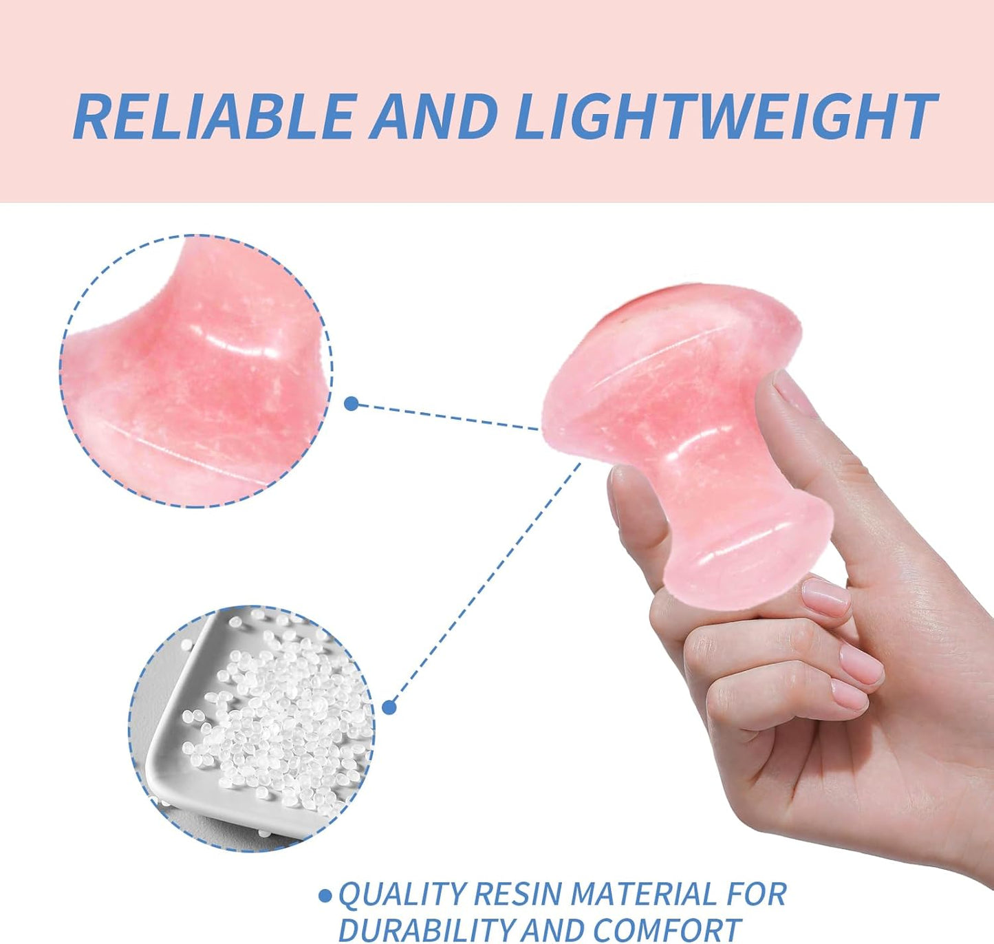 Mushroom Gua Sha Natural Rose Quartz Aventurine Gua Sha Mushroom Face Massager Stone for Eye Neck Beauty Spa Relaxing Massage Stone Facial Massage Spa Relaxing Meditation Guasha Scraping Massage Tool