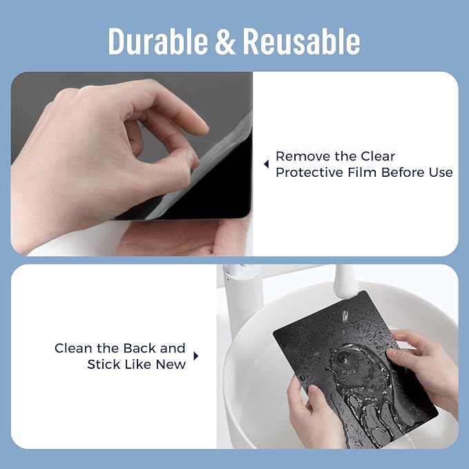 loukin Dry Erase Checklists 4 Pack, Electrostatic Clings to Any Shiny Surface, 7.9"×5.9" Whiteboard Shopping List, Reusable to do List for Office, Classroom, Refrigerator, 6 Markers&1 Eraser Included
