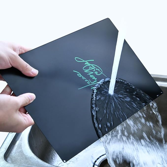 ECKEK Tabletop Chalkboard Signs with Base Stand - Carbon Steel Menu Chalkboard Stand, Message Board for Shop, Restaurant, Home Decoration (Metal Base 22 * 31cm/8.6612.20inches)