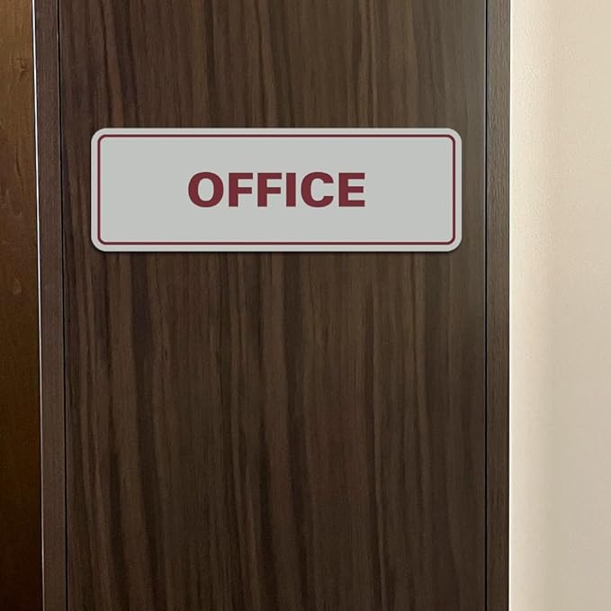 Signs ByLITA Standard Office Sign - Professional Business Signage - Easy to Install (Navy Blue/White) - Small 1 Pack