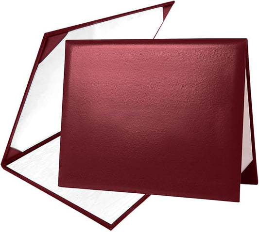 Diploma Cover 8.5” x11” Diploma Holder of Graduation Leatherette Padded Certificate（Tent Style