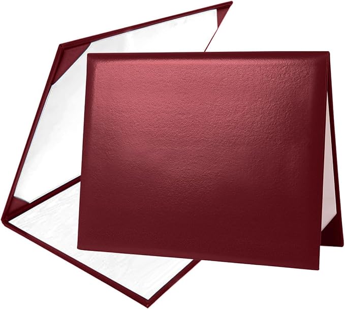 Diploma Cover 8.5” x11” Diploma Holder of Graduation Leatherette Padded Certificate（Tent Style),5-Pack