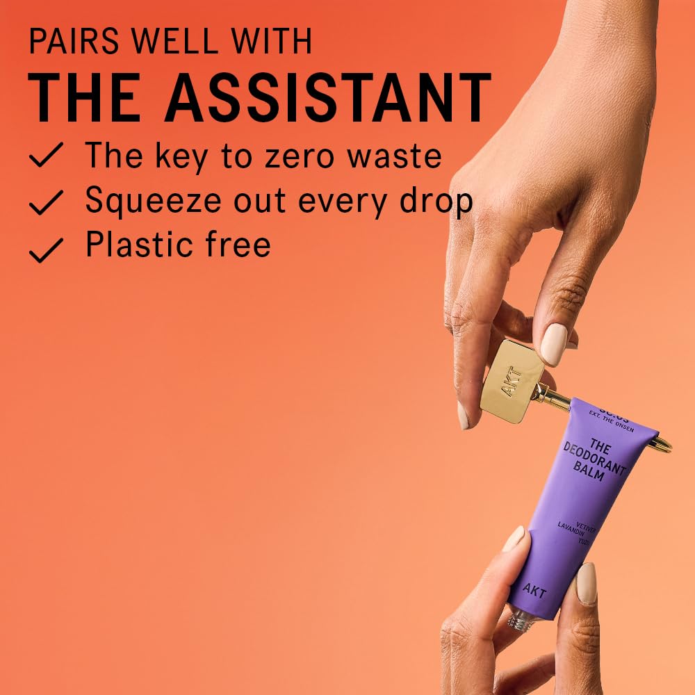 AKT, THE DEODORANT BALM. Award winning, multi-use, natural deodorant. Plastic Free. Gender Free. Aluminium Free. 100% effective — 1 tube lasts up to 3 months.SC.03 THE ONSEN. 50ml/1.76 FL.OZ