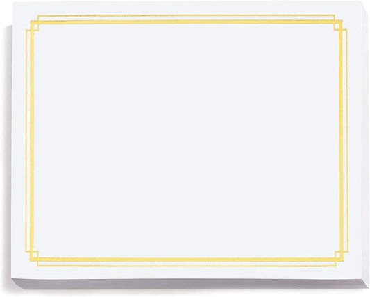PaperDirect Foil Elegance Speciality Certificates - 50 Sheets of 38lb white Paper, 8½" x 11", Double Gold Foil Border, Perfect for Awards, Students, Employees, Volunteers, Course Completion, Diplomas