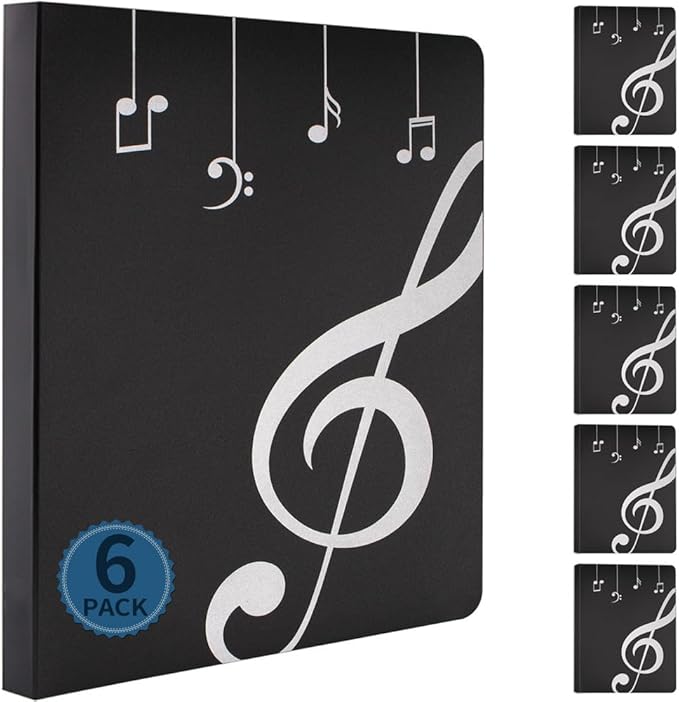 Music Folder Sheet Music Folders Binder Music Choral Storage Holder Band Folder (high Note, 50 Pack)