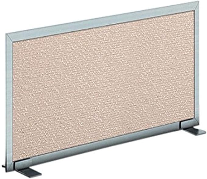 OBEX Acoustical Free Standing Privacy Screen, Cubicle Accessories Desk Privacy Panel, Desk Dividers for Office, Office Furniture Partitions Portable Sound Proof Dividers, 18" x 72", Overcast
