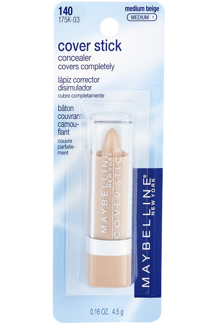 Maybelline New York Cover Stick Corrector Concealer, Medium Beige, 0.16 oz.