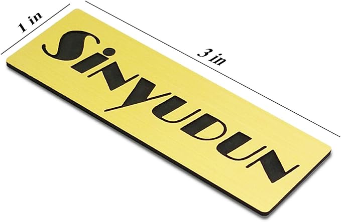 Custom Engraved Name Tag Badges for Business, Personalized Identification with Pin, Magnetic, Adhesive, or Blank Backing, 1"x3", White/Black Text