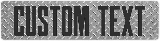 Custom Sign, Custom Street Sign, 11 Font Colors, 13 Font Styles, 4 Hole Options, 22 Sizes, 6x24 Inches, Rust Free DiBound, Fade Resistant, Made in USA by My Sign Center (Diamond Metal)
