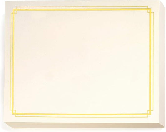 PaperDirect Foil Elegance Specialty Certificates, 50 Sheets of 38lb Cream Paper, 8½" x 11", Double Gold Foil Border, Perfect for Awards, Students, Employees, Volunteers, Course Completion, Diplomas