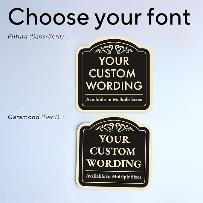 Custom Decorative Outdoor Metal Signs, Personalized Aluminum Signs, Waterproof Made In USA - Design 1 Black Charcoal 24x24 In