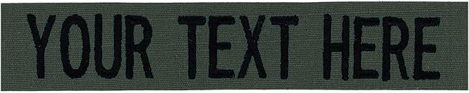 Custom Uniform Name Tapes Solid Colors. Olive Drab Ripstop, 5 Inch Sew on