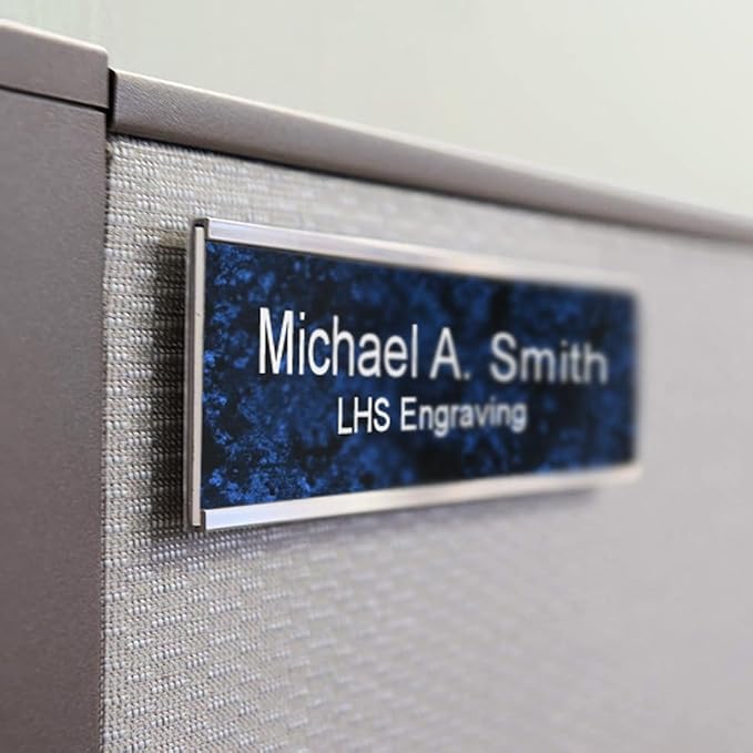 Engraved Custom Door Plate Teak Plastic Office Door Sign with White Letters - Made in USA 2x12 N7