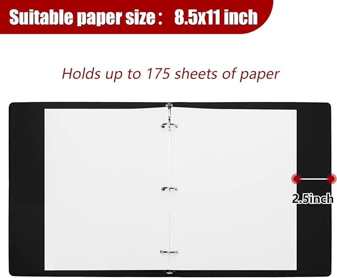 Vienrose 3 Ring Binder 1 Inch Round Rings with Linen Fabric Cover, Fits 8.5 x 11 Inch Paper, Durable Organizer for School, Office, Home, Recipes (2 Pack,Khaki)
