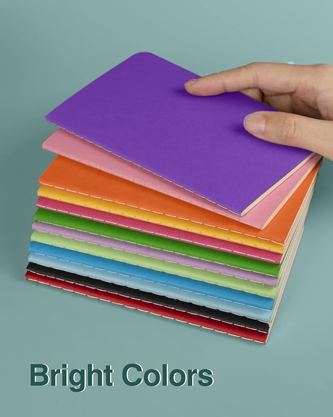 Lzerking Small Notebooks Bulk 3.5 x 5.5 Inches 36 Pack Mini Pocket Journal Notepads-Purple Cover for Kids, 30 Sheets/60 Pages, Available as Party Favors or Holiday Gifts