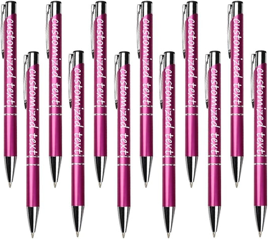 Yucold Customized ballpoint pens in bulk, personalized ballpoint pens with free engraving, for use in companies, enterprises, graduation anniversaries (Rose pink,26)