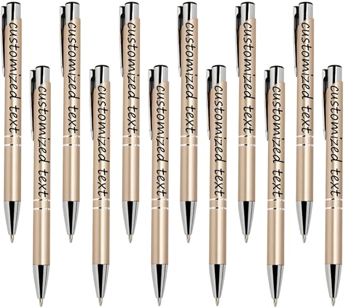 Yucold Customized ballpoint pens in bulk, personalized ballpoint pens with free engraving, for use in companies, enterprises, graduation anniversaries (Rose gold,130)