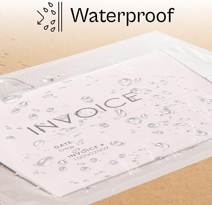 PSBM 1000 PCS 7.5 x 5.5 Inch Clear Blank Packing List Envelopes, Shipping Documents Pouches/Sleeves for Mailing Labels, Invoices, Documents and Packing Slips