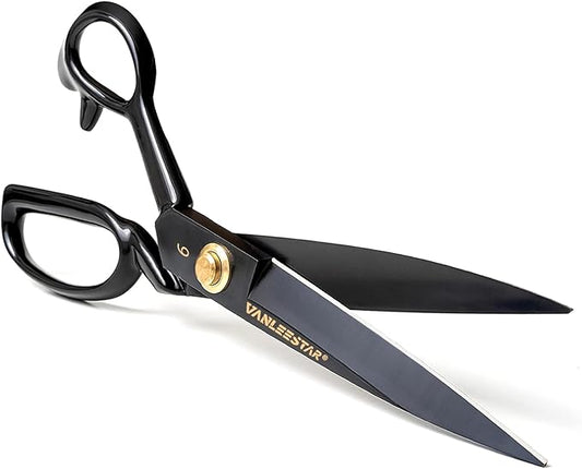 Sewing Scissors, 9 Inch Fabric Dressmaking Scissors Heavy Duty Shears Sharp Cutting for Cutting Fabric, Clothes, Leather, Raw Materials