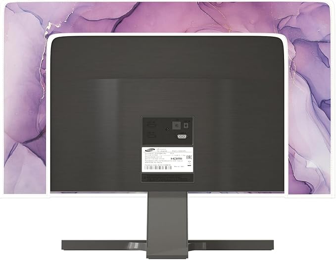 Baocicco Fashion Violet Marble Waterproof TV Dust Cover 80 Inch Anti-Static Dustproof Creative Design TV Screen Cover TV Screen Covers Sleeve Compatible with PC Desktop and TV LED LCD OLED