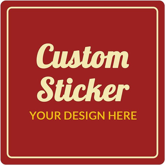 100-500 Pcs Custom Stickers Personalized Stickers Customized Labels with Any Design Image Logo Text for Business Logo Thank You Labels,1/2/3/4 inch Custom Stickers(Square)