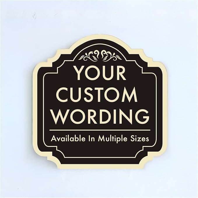 Custom Decorative Outdoor Metal Signs, Personalized Aluminum Sign - Waterproof, 18x18 In Black Charcoal