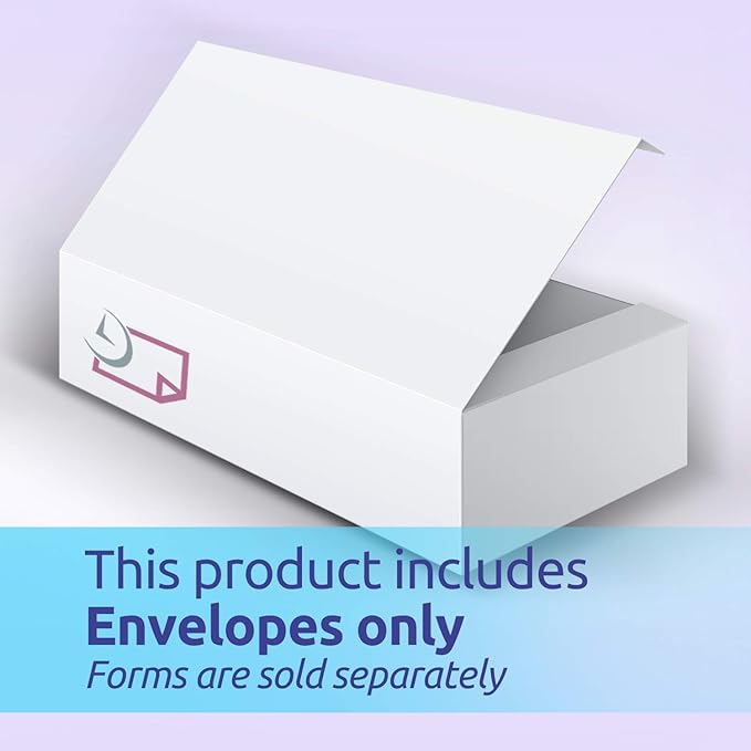 NextDayLabels - W-2 Tax Forms Double Window Security Envelopes, (Pack of 500 Envelope)
