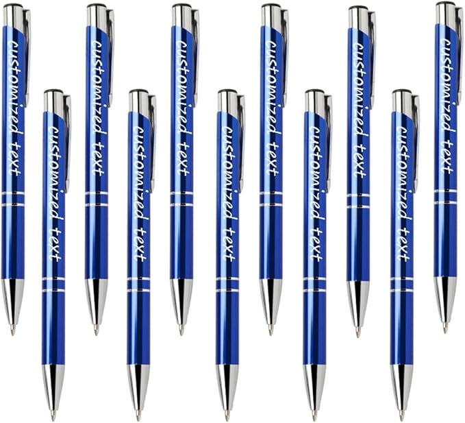 Yucold Customized ballpoint pens in bulk, personalized ballpoint pens with free engraving, for use in companies, enterprises, graduation anniversaries (Royal blue,78)