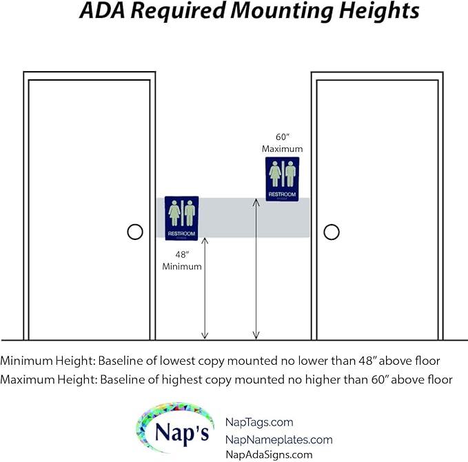 ADA Compliant Sign with Braille (6" x 3", Exit, Pearl Grey)