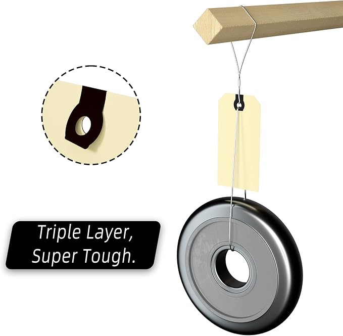 INNOVART Shipping Tags - Double Wired 7 1/2" x 3 3/4", Manila Wire Tags with Reinforced Eyelet, Case of 500