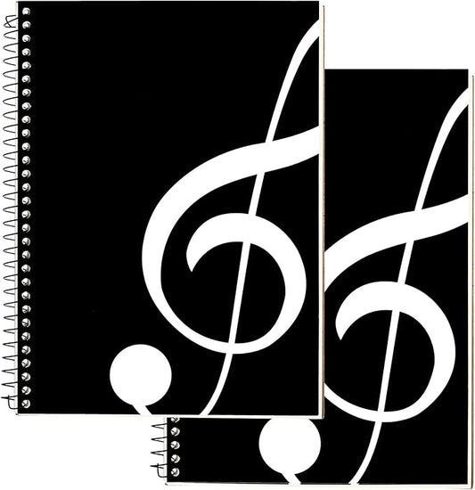 Music Notebook 2 Pack, 100 Sheets/200 Pages Blank Sheet Music Notebook, Staff Manuscript Paper Notebook, Music Writing Composition Notebook, Songwriting Notebook Music Accessories Gift, 26x20cm/10"x8"