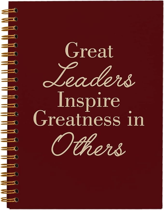 OXW Red Meeting Notebooks for Work, Leadership Gifts Office Work Notebook Journal for Writing Note Taking, Thank You Gifts for Women Men Leader Boss Mentor Principal Manager, 5.5"x8.3"